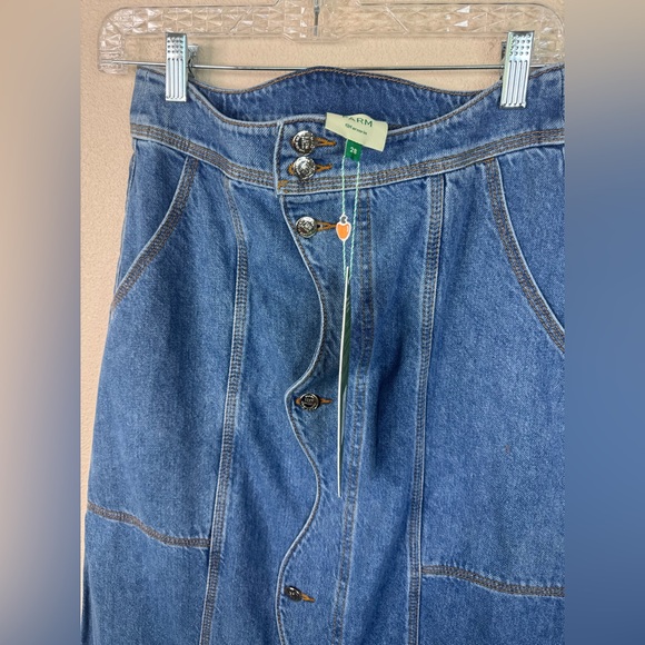 NWT - FARM Rio Blue Denim Skirt - Picture 10 of 11